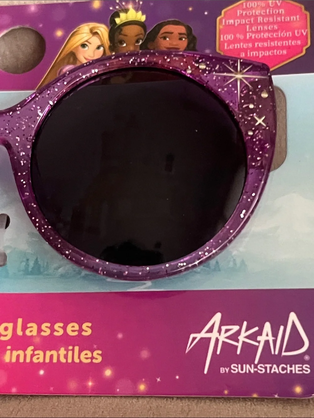 NWT Disney Princess Purple Glitter Girls Sunglasses 🕶️